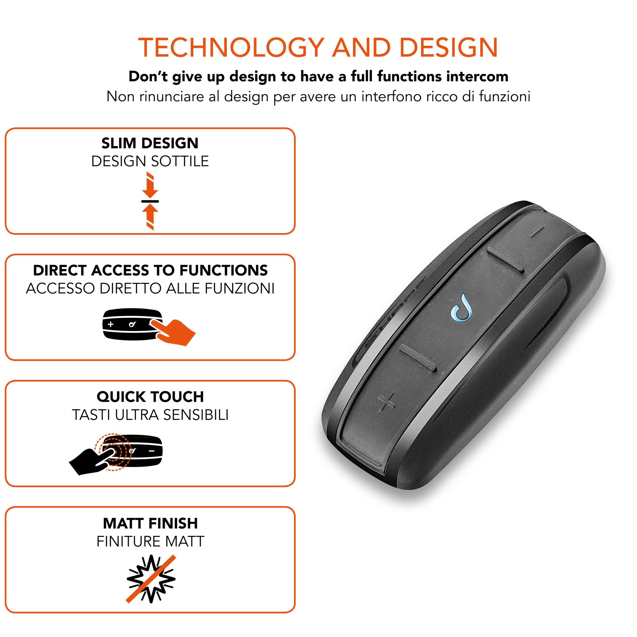 Interfono CellularLine Shape - Mototecnica Online