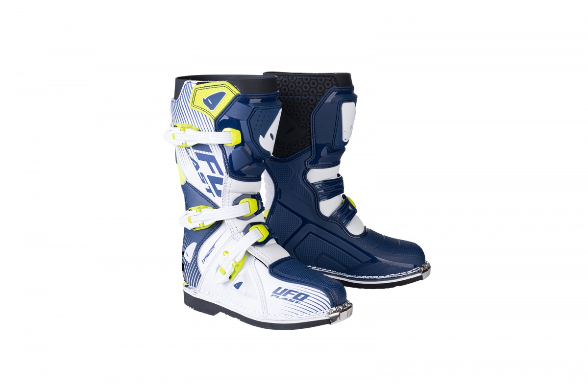 Stivali Bambino Moto Cross Enduro FM Racing HURRICANE Bianco Vendita Online